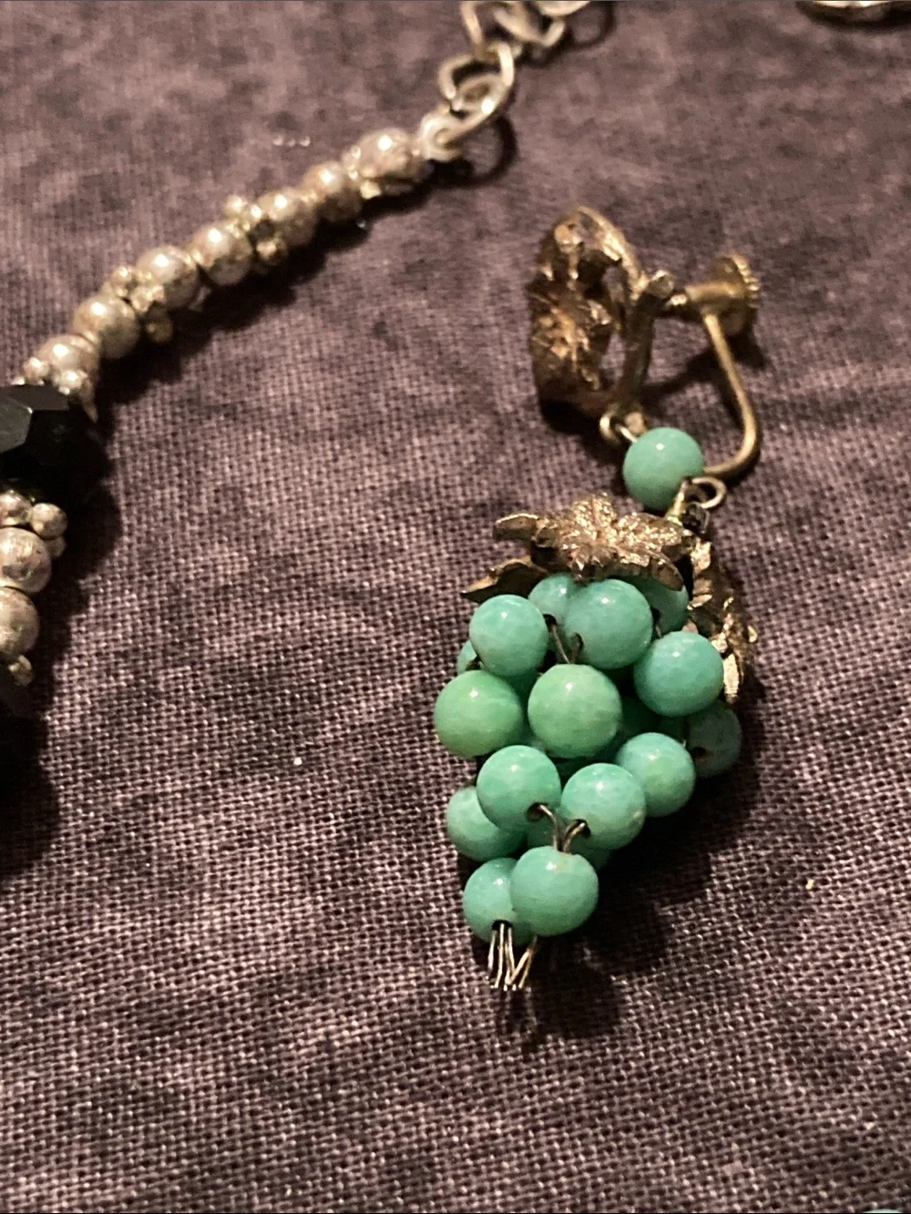 Beaded Necklace, Bracelet & Earring Set — Silver Accents Boho Style